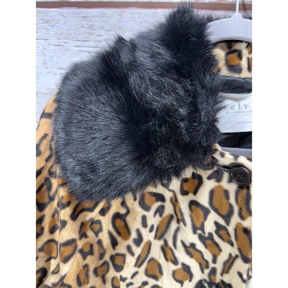 Velvet by Graham & Spencer Leopard Print Faux Fur Coat Jacket Size XS - Picture 13 of 15